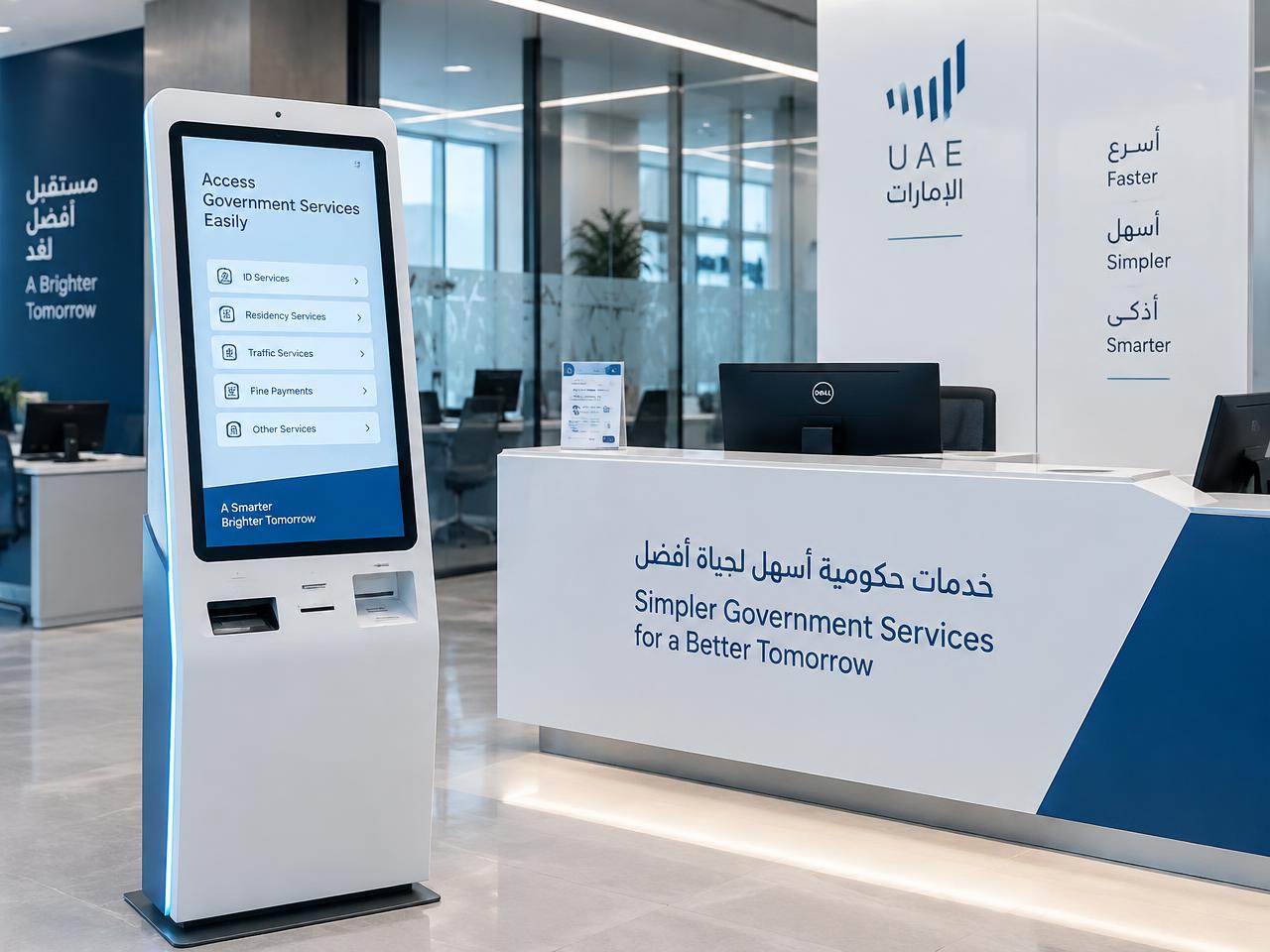 FASTTER service point with a self-service kiosk